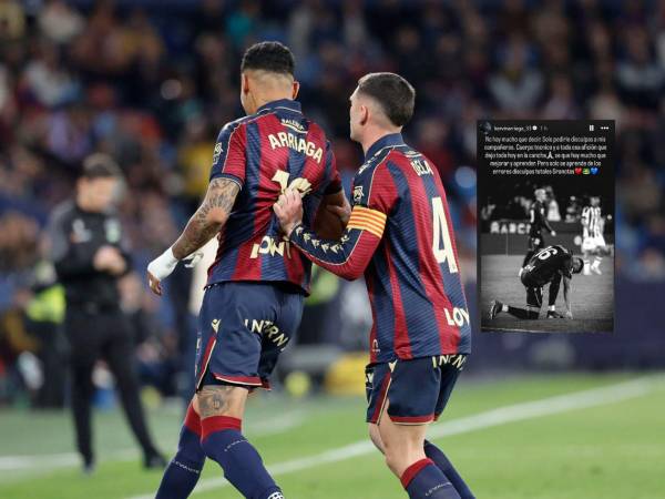 Kervin Arriaga saliendo del campo tras su expulsión con el Levante.