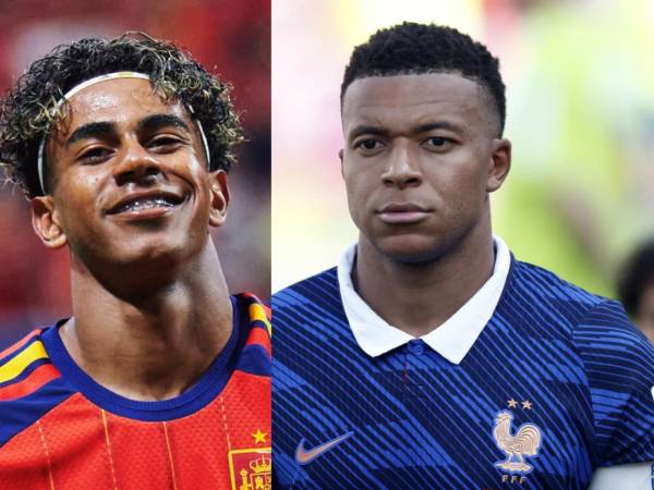 Lamine Yamal de España y Mbappé por Francia, figuras en el ataque de ambas selecciones.