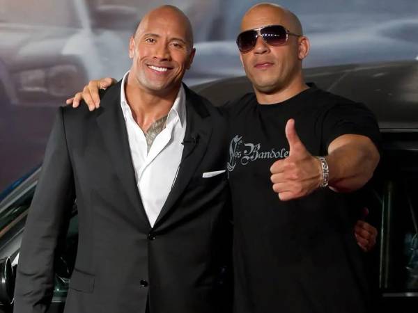 Tras años de peleas, Vin Diesel elogió a Dwayne Johnson en los Golden Globes .