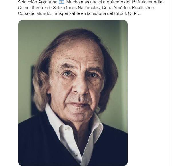 Argentina y el mundo del fútbol lloran la muerte de Menotti