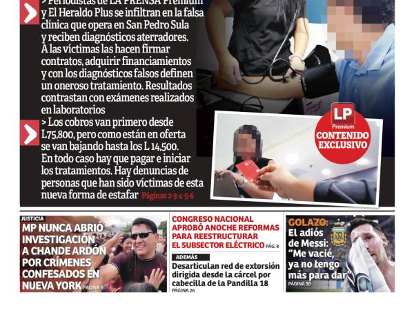 DIAGNÓSTICOS FALSOS A PERIODISTAS INFILTRADOS