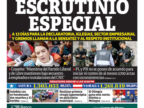 Claman por escrutinio especial