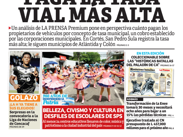 En Cortés se paga la tasa vial más alta