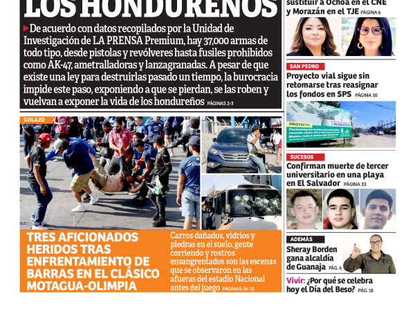 Armas decomisadas son un riesgo de seguridad para los hondureños