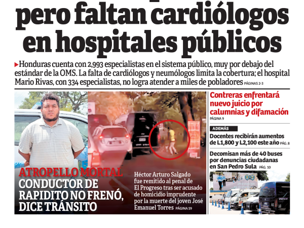 Abundan pediatras, pero faltan cardiólogos en hospitales públicos