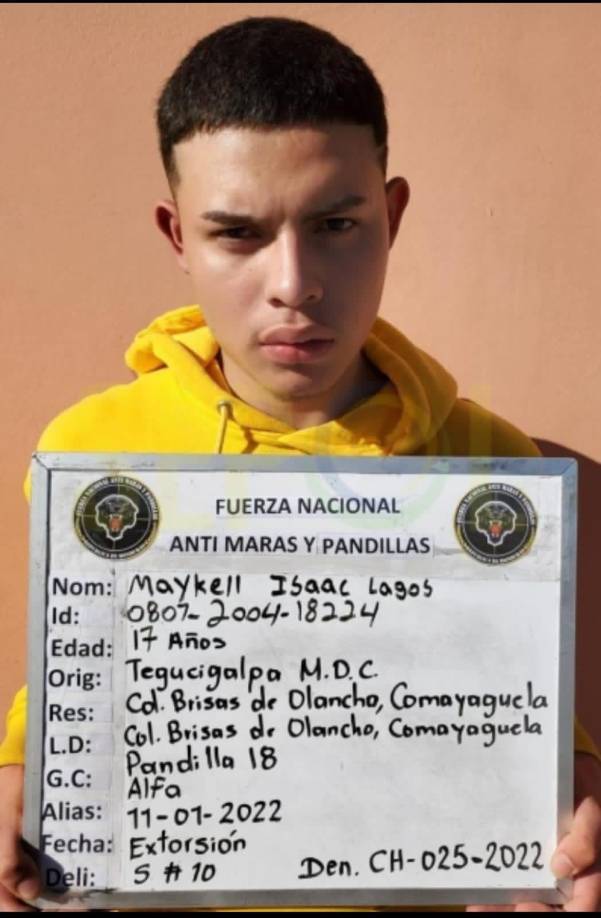 Momentos de la primera vez que fue capturado Maykell Isaac Lagos.