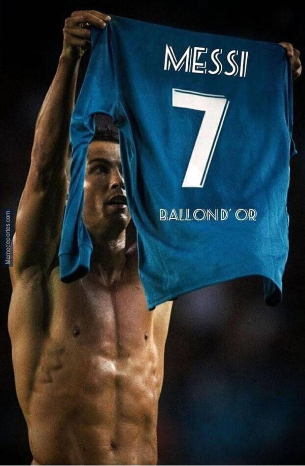 Memes: Burlas a Cristiano Ronaldo tras el séptimo Balón de Oro de Messi