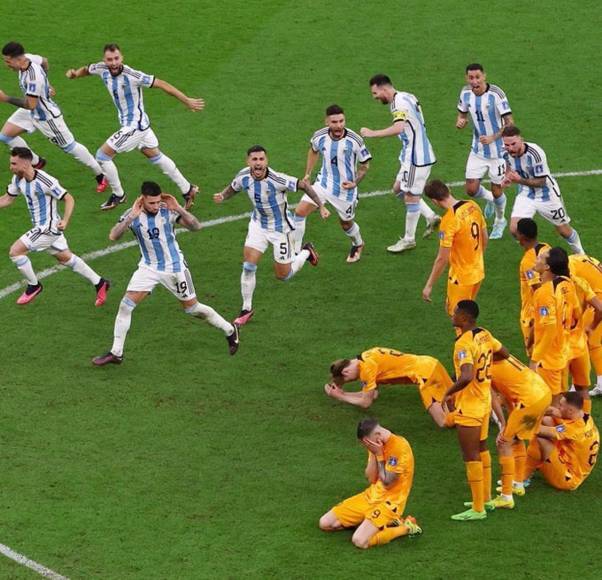 Los argentinos celebraron y se burlaron en la cara de los jugadores de Países Bajos tras ganar en penales.
