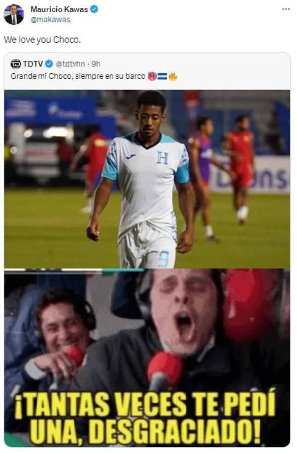 Mauricio Kawas celebró el gol de Choco Lozano de forma jocosa.