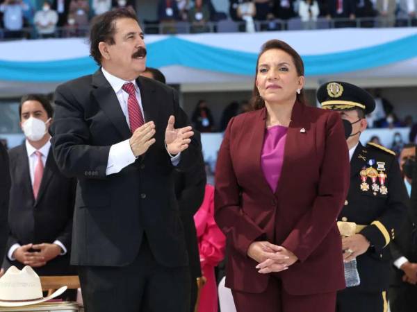 Toma de posesión de Xiomara Castro de Zelaya en el Estadio Nacional de Tegucigalpa en 2022.
