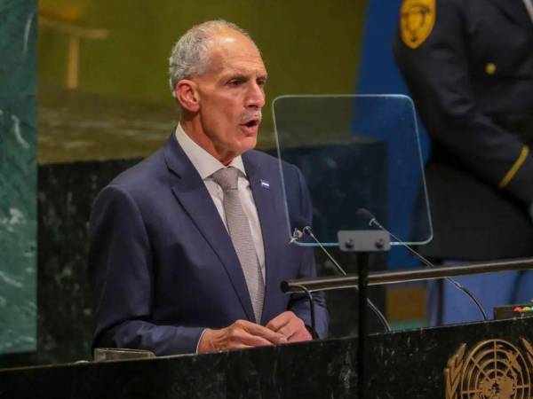 El presidente Nasry Asfura, en su primera interveción en la LXXXI Asamblea General de la ONU.