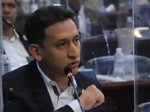 El diputado Rolando Barahona, de la bancada del Partido Liberal, durante una sesión legislativa.
