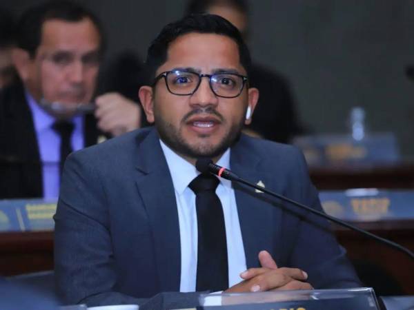 Mario Portillo, diputado del partido Libertad y Refundación (Libre), durante una sesión legislativa.