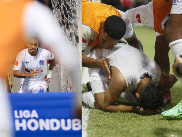 Edwin Rodríguez rompió a llorar después de su anotación ante Real España.