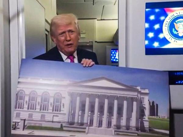 Las reformas de la Casa Blanca se ha convertido en una de las obsesiones del mandatario estadounidense, que aprovecha cualquier oportunidad para presumir de los cambios.