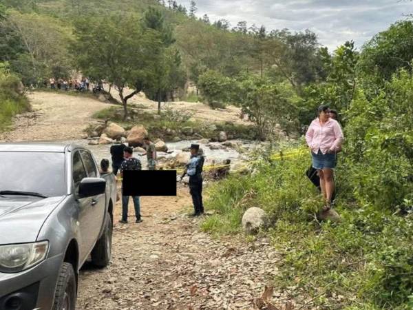 Escena donde fue encontrada muerta una sexagenaria en el departamento de Lempira.