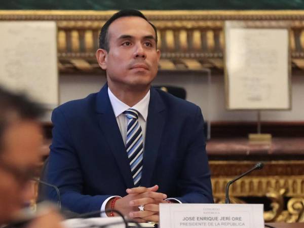 Fotografía del 21 de enero de 2026 del presidente interino de Perú, José Jerí, en Lima (Perú).