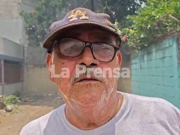 Don Sebastián apeló a la buena voluntad de los sampedranos para que le brinden ayuda, luego de perder sus pertenencias en el incendio.