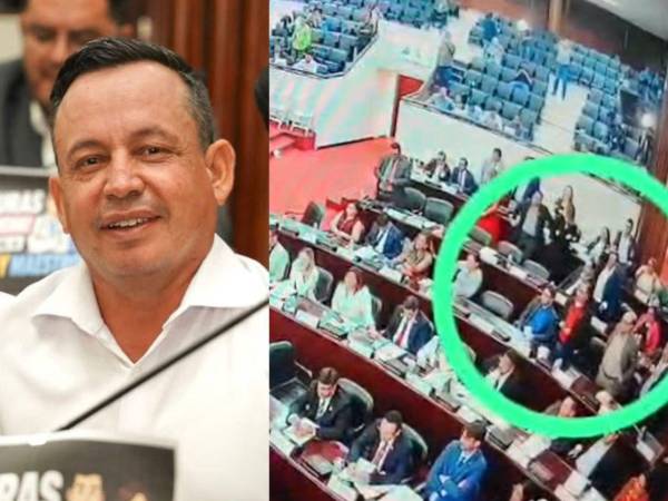 El incidente, protagonizado por el congresista de Libre, quedó grabado por las cámaras de seguridad del Congreso Nacional.