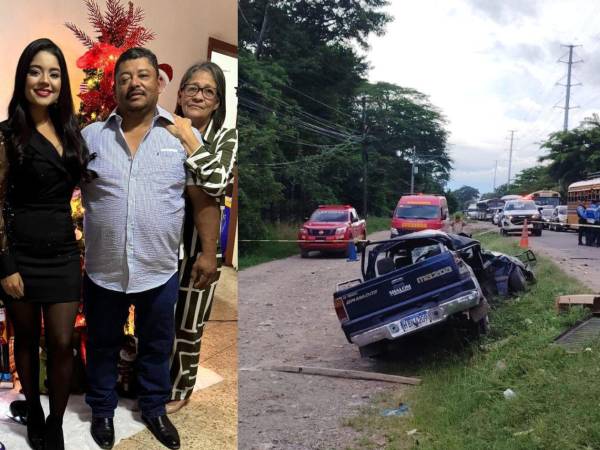 Una pareja de esposos falleció la tarde del domingo en una terrible colisión entre un pickup y un turismo en la carretera CA-5, a la altura de Villanueva, Cortés.