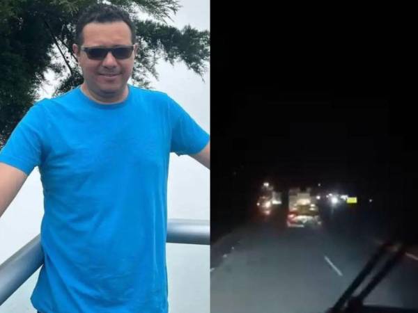 Un conductor grabó el momento exacto en que ocurre el accidente que cobró la vida del querido ingeniero Miguel Madrid Raudales.