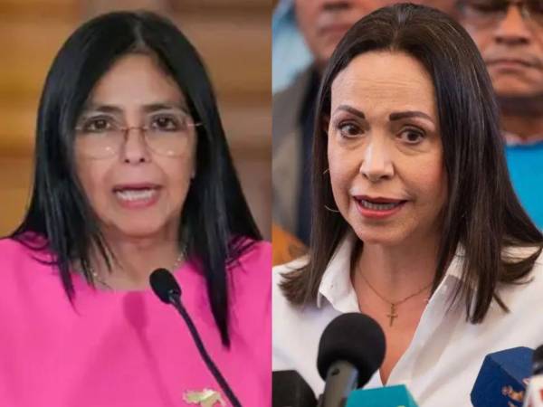 La presidenta encargada de Venezuela cuestionó que la líder opositorapidiera una intervención militar y sanciones contra Venezuela.