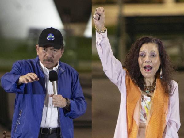 Daniel Ortega y Rosario Murillo, pareja presidencial de Nicaragua.