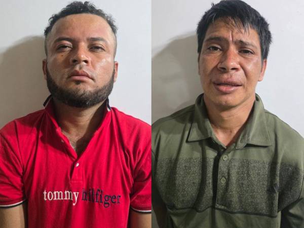 Los capturados son Selvin Antonio Soto, de 31 años, y Selvin Yamir Vallecillo Santos, de 32 años.