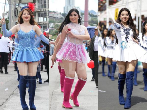 Ellas son las palillonas más guapas durante los desfiles 2025 en Tegucigalpa. ¿Qué pasó con las de San Pedro Sula?