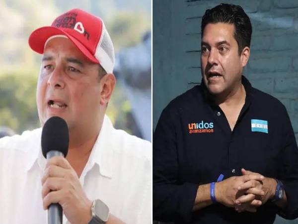 Jorge Aldana (Libre) y Juan Diego (PN) en imagen de archivo.