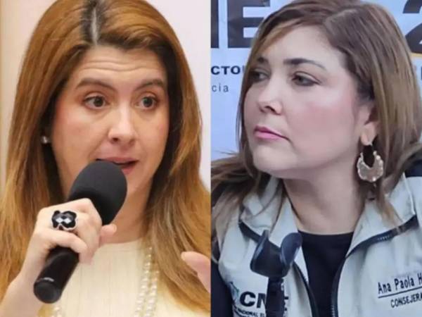 Las consejeras del CNE, Cossette López y Ana Paola Hall.