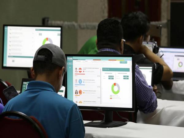 Salvador Nasralla, del Partido Liberal, ha logrado sacar una ventaja de casi 10.000 votos a su rival Nasry ‘Tito’ Asfura, del Partido Nacional. EFE/