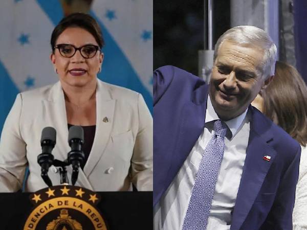 Xiomara Castro y el nuevo presidente de Chile, José Antonio Kast.