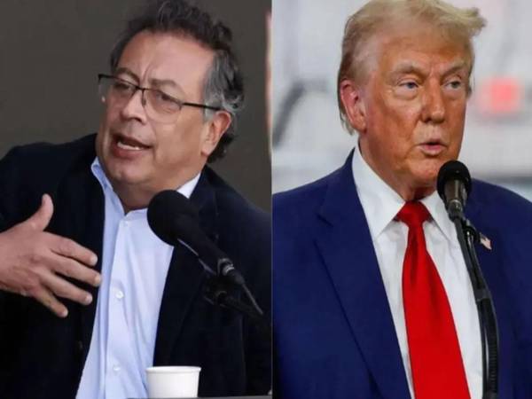 Gustavo Petro y Donald Trump en imagen de archivo.