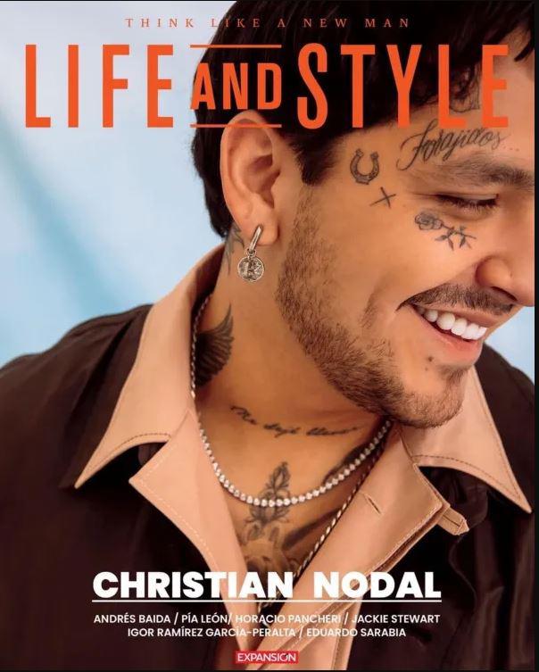 Christian Nodal en la portada de la revista Life and Style.