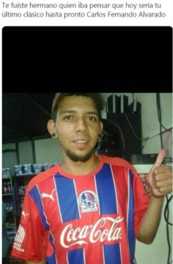 Carlos Fernando Alvarado, murió minutos después de llegar al Hospital Escuela Universitario,