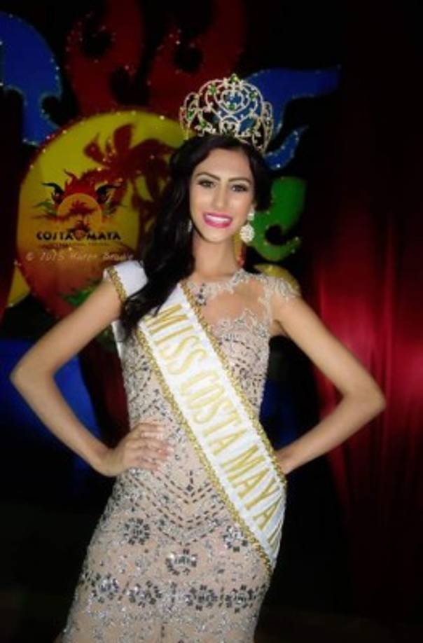Luego de conquistar el Miss Honduras Mundo 2015, Gabriela ganó el Miss Costa Maya.
