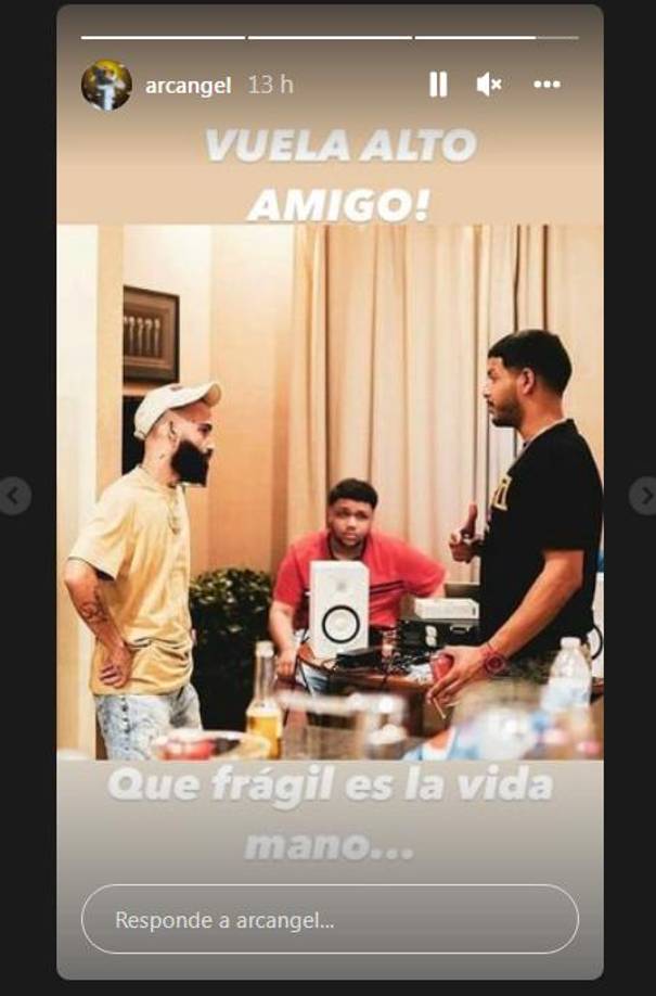  “Descansa en Paz amigo @flowlamovie y familia!! Que Dios le brinde la fuerza necesaria a los familiares y amigos! @casper_magico @niogarcia estoy con ustedes de todo corazón! Dios los bendiga!”.