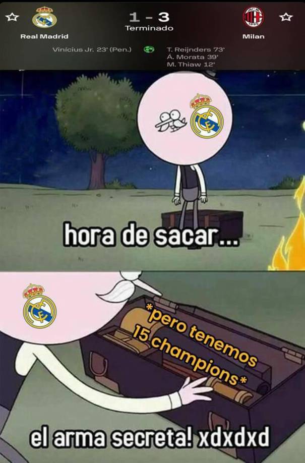 Mbappé, víctima: Memes destrozan al Real Madrid tras derrota ante Milan