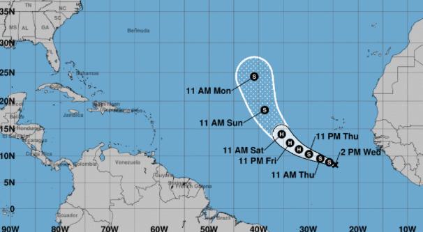 Nueva tormenta en el Atlántico se convertirá en huracán