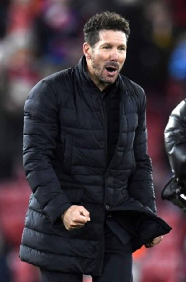 Diego Pablo Simeone celebrando la victoria del Atlético de Madrid.