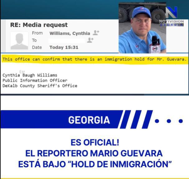 Dejan en libertad al periodista Mario Guevara en Georgia, pero su proceso sigue...