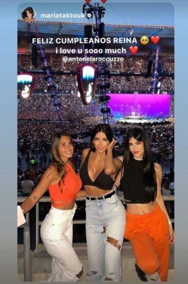 La esposa del astro argentino recibió también mensajes de sus amigas: “I love u soo much”, expresó una de ellas.