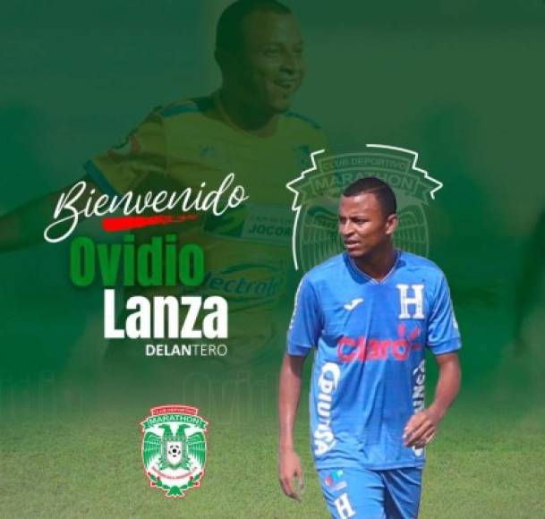 Fichaje oficial. El Club Deportivo Marathón anunció la contratación del delantero hondureño Carlos Ovidio Lanza, quien llega procedente del Jocoro FC de la Primera División de El Salvador, donde marcó 13 goles en un par de temporadas. Firma contrato para los próximos dos torneos.