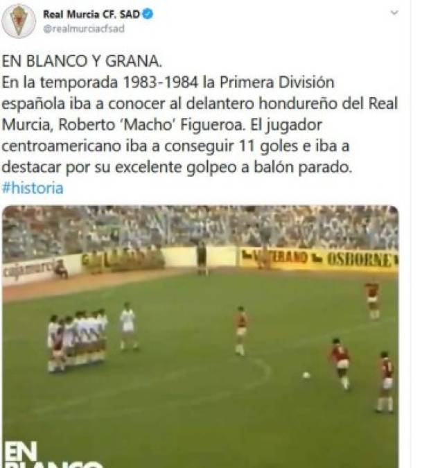 El Real Murcia en sus redes sociales han lamentado la muerte de Roberto Macho Figueroa.