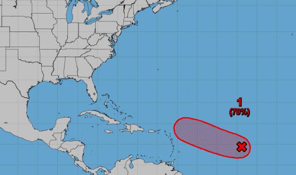 Vigilan fenómeno en el Atlántico que puede convertirse en depresión