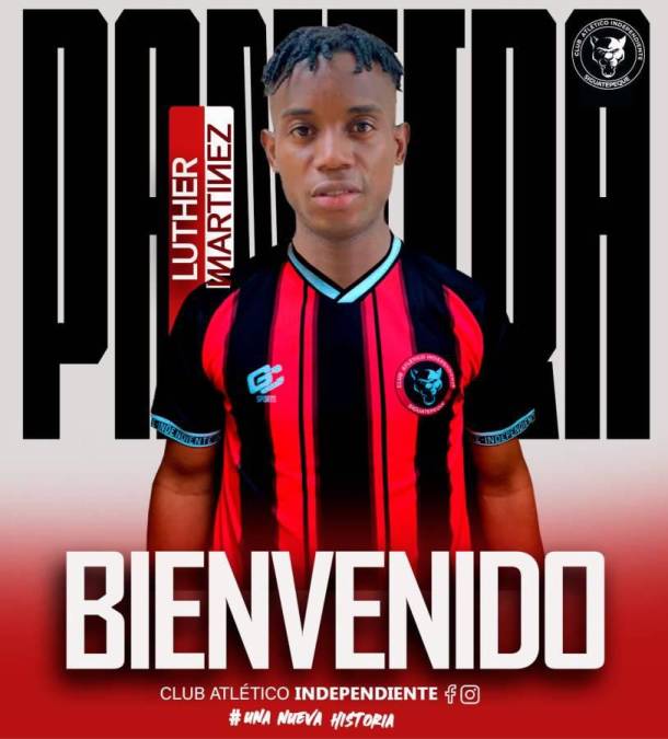 El Independiente anunció a Luther Martínez, como nuevo fichaje de cara al próximo torneo, el extremo derecho llega procedente del FC Alvarado.