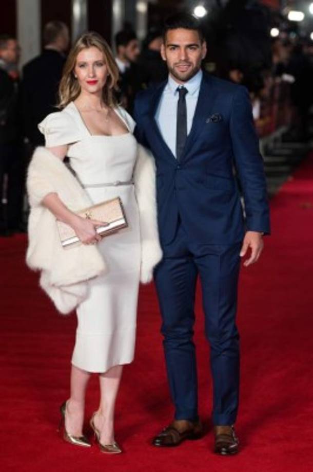 El futbolista Radamel Falcao y Lorelei Taron.