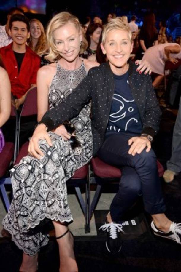 Ellen DeGeneres y Portia.