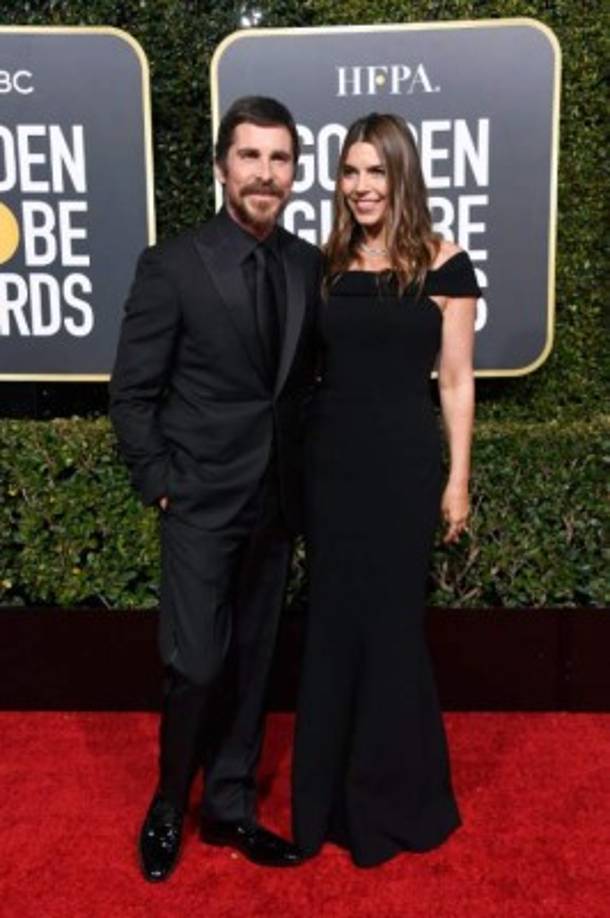 LOS ANGELES, CA - JANUARY 27: Christian Bale (L) and Sibi Blazic attend the 25th Annual Screen Actors Guild Awards at The Shrine Auditorium on January 27, 2019 in Los Angeles, California. 480695 Frederick M. Brown/Getty Images for Turner/AFP